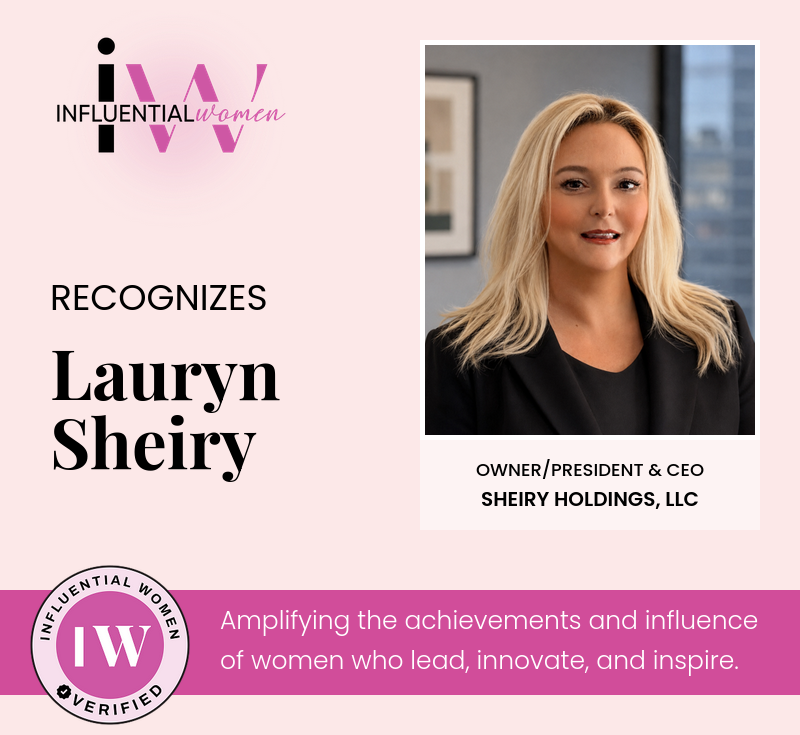 Influential Women recognition graphic for Lauryn Sheiry